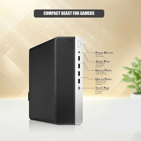 BTO G5 SFF Desktop Computer, Intel Core i5-9500 9th Gen Processor, GTX 1050 Ti 4GB, 32GB DDR4 RAM, 1TB SSD, Built-in Wi-Fi, RGB Keyboard, Mouse & Speakers,Windows 11 Pro, Gaming PC (Renewed) in Kuwait