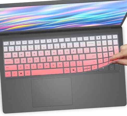 2 PCS Keyboard Cover for 2026 2025 New Dell 16 Plus DB16250 DB16251 DB16255, Dell 15 Laptop DC15250 DC15255, Dell 16 Laptop DC16250 DC16251 & inspiron 16 5640 5645 Series Keyboard Skin-OPink+Clear in Kuwait