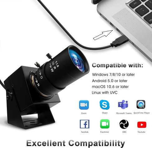 5MP USB Camera Module, IMX335 Sensor, 10x Optical Zoom Webcam in Kuwait