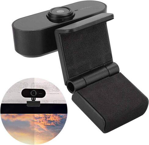 1080P USB Webcam, HD Computer Camera with Microphone and 360 Degree Rotation, for Video Conferencing Online Teaching and Desktop Laptop PC (Black) in Kuwait