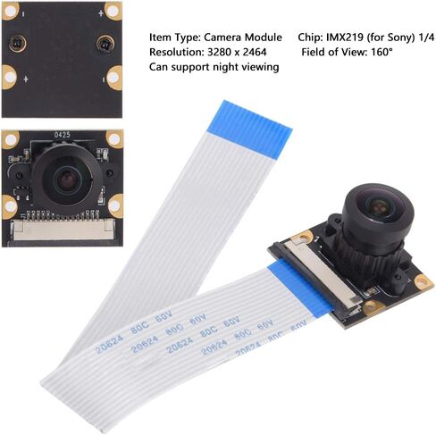 160° Wide Angle Lens Camera Module,IMX219 Chip Embeded Camera for Industrial, Support Auto-Focus Plug and Play in Kuwait