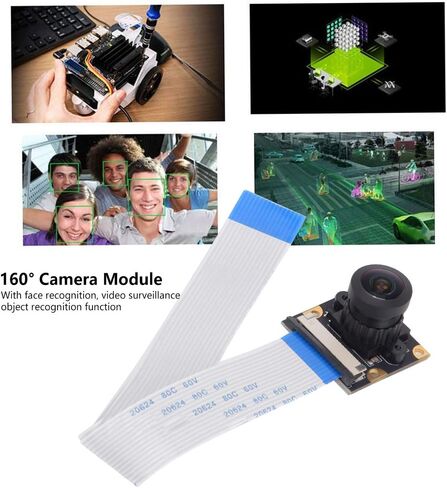 160° Wide Angle Lens Camera Module,IMX219 Chip Embeded Camera for Industrial, Support Auto-Focus Plug and Play in Kuwait