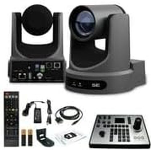 PTZOptics Move SE PTZ Camera with 12x Optical Zoom PT-Joy-G4 Controller + Wall Mount in Kuwait