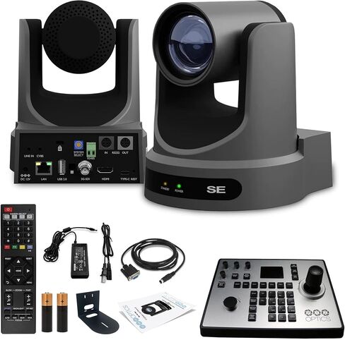 PTZOptics Move SE PTZ Camera with 12x Optical Zoom PT-Joy-G4 Controller + Wall Mount in Kuwait