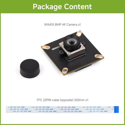 Waveshare IMX415 8MP MIPI Camera Module, Autofocus, 95.5° D-FOV, Distortion-Free, Compatible with Raspberry Pi 5 / 4B / 3 / Zero in Kuwait