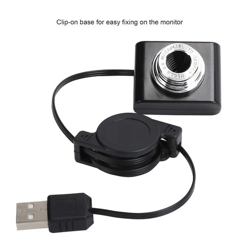 Webcam, USB2.0 Camera with Retractable Cable, 640 x 480 Resolution, Plug and Play, for XP/sp1/7/2000/2003/Vista Compatible in Kuwait