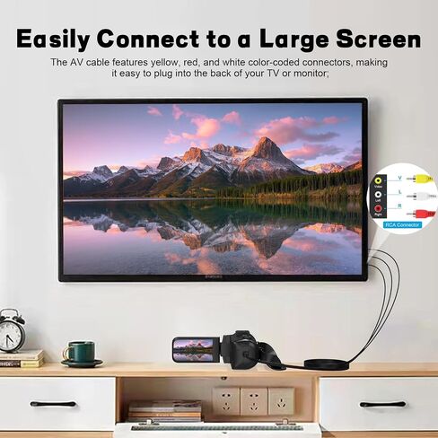 Replacement AV Cable for Sony Handycam, VMC-15FS 10pin A/V Audio Video Cable Cord for DCR-SR40/SR42/SR45/SR60, DCR-HC20/HC96, HDR-CX7, HDR-FX7, DCR-DVD301 Camcorder and More, 3.9FT in Kuwait