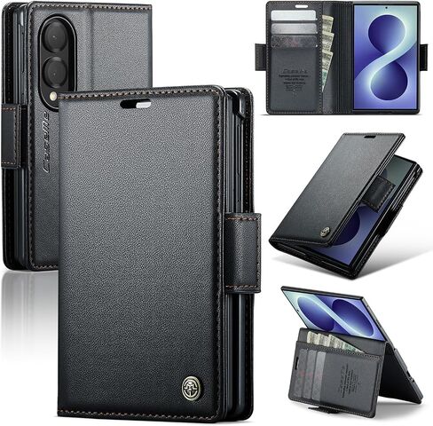 Wallet Case for Samsung Galaxy Z Fold 8 with 3 Card Holder, Purple in Kuwait