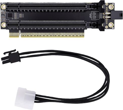 Cryfokt PCIe X16 to X8 X8 (4.0) Adapter Card with Serial ATA Power in Kuwait