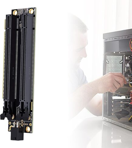 Cryfokt PCIe X16 to X8 X8 (4.0) Adapter Card with Serial ATA Power in Kuwait