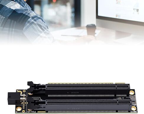 Cryfokt PCIe X16 to X8 X8 (4.0) Adapter Card with Serial ATA Power in Kuwait