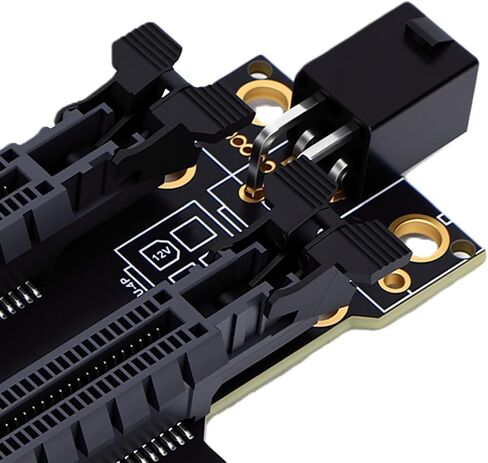 Cryfokt PCIe X16 to X8 X8 (4.0) Adapter Card with Serial ATA Power in Kuwait