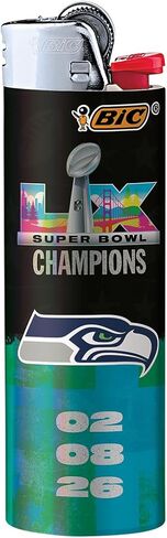 BIC Special Edition Super Bowl LX Champions Series Maxi Pocket Lighters, Assorted, 6-Pack in Kuwait