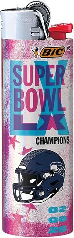 BIC Special Edition Super Bowl LX Champions Series Maxi Pocket Lighters, Assorted, 6-Pack in Kuwait