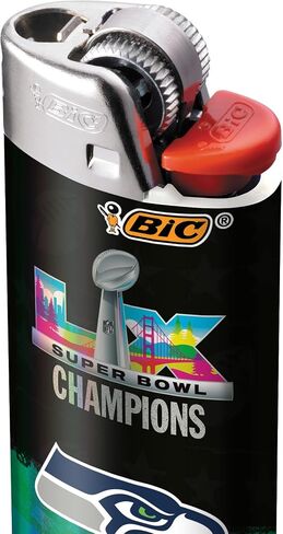 BIC Special Edition Super Bowl LX Champions Series Maxi Pocket Lighters, Assorted, 6-Pack in Kuwait