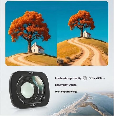 Coyktonty Wide Angle Lens Filter for DJI Lito X1 Drone, 100° Range Large Field of View, Wide Angle Camera Lens Filter for Lito X1Accessories in Kuwait