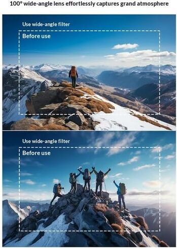 Coyktonty Wide Angle Lens Filter for DJI Lito X1 Drone, 100° Range Large Field of View, Wide Angle Camera Lens Filter for Lito X1Accessories in Kuwait