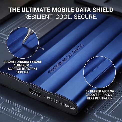 64GB Portable Memory Expander, Mobile Phone Intelligent Backup Disk, Universal Android Phone Computer Dual Use Mobile Extender, Fast Transmission Storage Upgrade,(Blue) in Kuwait