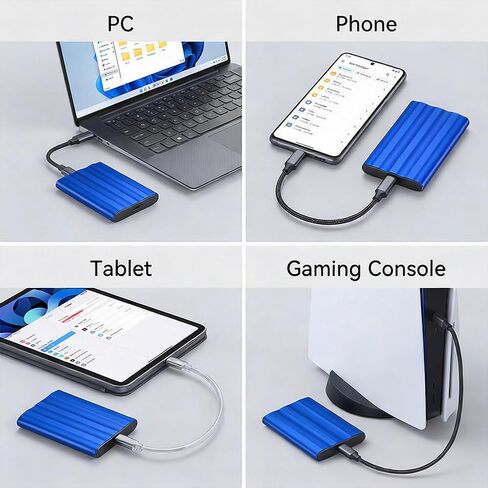 64GB Portable Memory Expander, Mobile Phone Intelligent Backup Disk, Universal Android Phone Computer Dual Use Mobile Extender, Fast Transmission Storage Upgrade,(Blue) in Kuwait