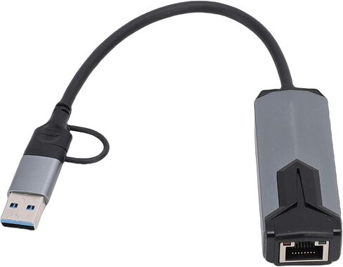Diyeeni USB C to 2.5G Ethernet Adapter, 2500Mbps RJ45 Gigabit Network Speed with Stable Connection, for Laptop and 10 11 OS X in Kuwait