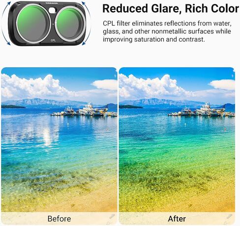 NEEWER ND CPL Effect Filter Compatible with Insta360 Luna Ultra, Black in Kuwait