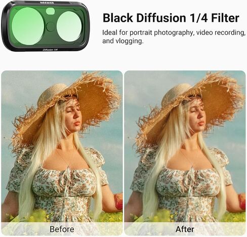 NEEWER ND CPL Effect Filter Compatible with Insta360 Luna Ultra, Black in Kuwait