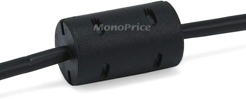 Monoprice 6' USB 2.0 A Male to Mini-B 5 Pin Male 28/24AWG Cable with Ferrite Core and Gold Plated (105448), Black in Kuwait