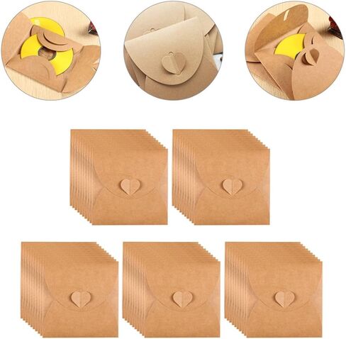 CD DVD Sleeves for Storage Protection Envelopes Kraft Paper 50pcs in Kuwait
