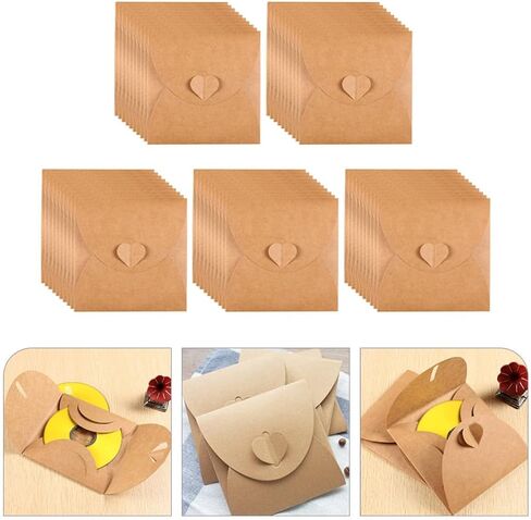 CD DVD Sleeves for Storage Protection Envelopes Kraft Paper 50pcs in Kuwait