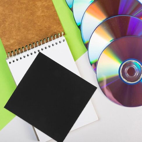 POPETPOP CD DVD Sleeves with Versatile Compatibility Black Paper Lightweight 10pcs Disc Storage Envelopes for Wedding Photographers and Storing Advertising Materials in Kuwait