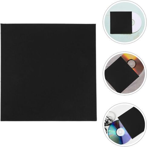 POPETPOP CD DVD Sleeves with Versatile Compatibility Black Paper Lightweight 10pcs Disc Storage Envelopes for Wedding Photographers and Storing Advertising Materials in Kuwait