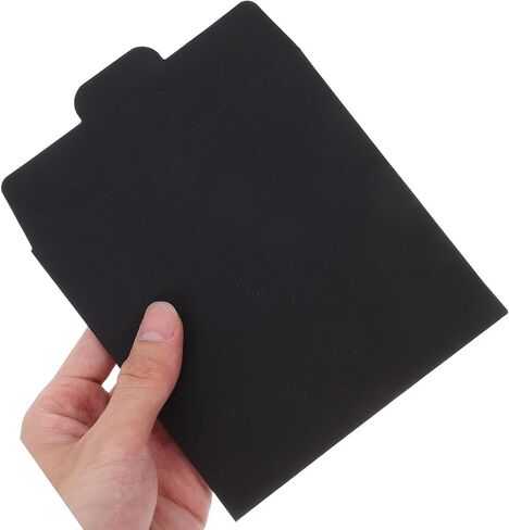 TEHAUX 50pcs Black Paper CD DVD Sleeves Case with Vintage Style, Square Shape for Protection and Storage, for Holidays and Gifting in Kuwait