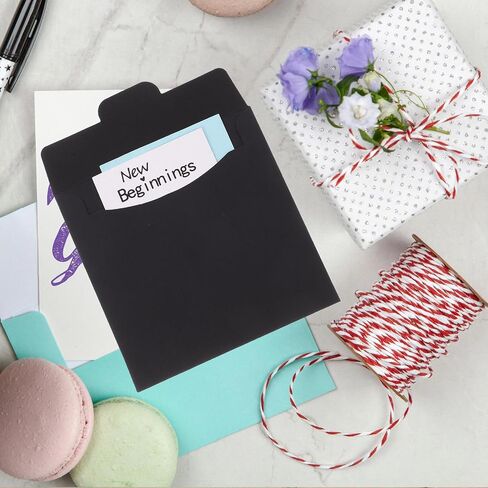 Kisangel 50pcs Black Paper CD Sleeves for Storage and DIY Decoration, Square Retro Style Holder for DVDs and Cds, for Packaging Greeting Cards and Birthdays in Kuwait