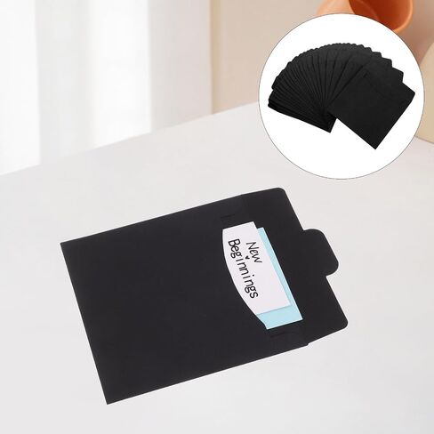 Kisangel 50pcs Black Paper CD Sleeves for Storage and DIY Decoration, Square Retro Style Holder for DVDs and Cds, for Packaging Greeting Cards and Birthdays in Kuwait