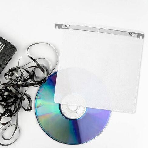 12pcs Non-Woven CD Storage Bags Lightweight Portable Disc Sleeves Scratch-Resistant DVD Storage Cases for Home and Travel Use in Kuwait