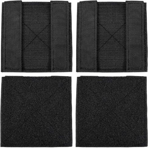 Molle Patch Panel, 4 Pack Nylon Tactical Hook and Loop Molle Panel for Tactical Vest, Plate Carrier & Backpack, Morale Patch Board Display for Badges Insignia, 4"x4" in Kuwait