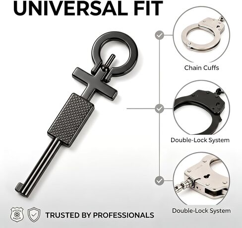 Universal Tactical Handcuff Keys, Standard Issue Law Enforcement, 3 Pack with Key Ring in Kuwait