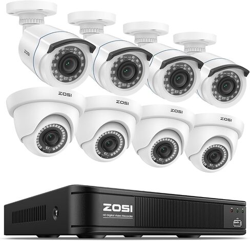 ZOSI 3K Lite 8 Camera Wired Security System Outdoor Indoor, NO HDD in Kuwait