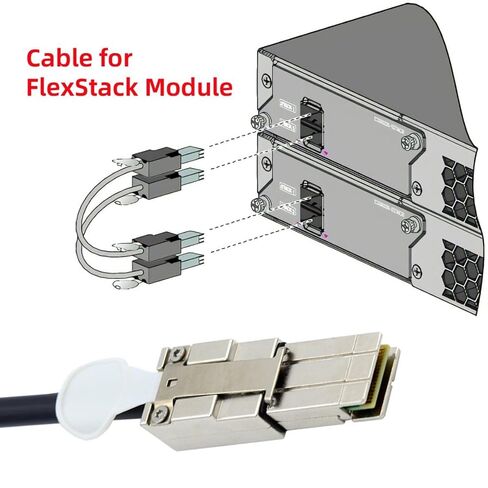 chenyang 2960 FlexStack Stacking Cable CAB-STK-E-0.5M Compatible for Catalyst 2960S 2960X 2960XR Networking Switch 20Gbps 40Gbps in Kuwait