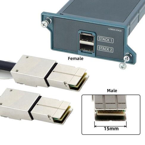 chenyang 2960 FlexStack Stacking Cable CAB-STK-E-0.5M Compatible for Catalyst 2960S 2960X 2960XR Networking Switch 20Gbps 40Gbps in Kuwait