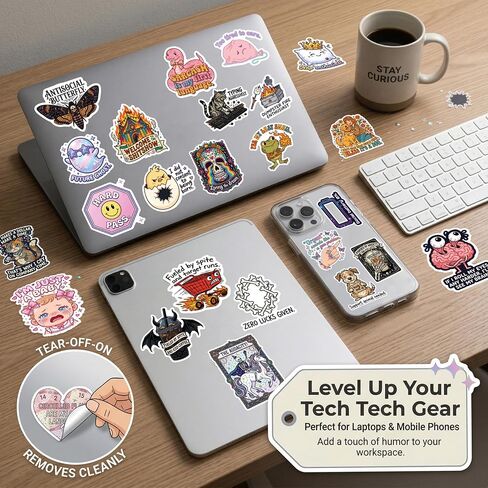 200 PCS Funny Holographic Stickers for Adults, Sarcastic Meme Adult Sticker Pack with Sparkly Star Finish for Laptop, Water Bottle, Phone, Kindle, Journal, Scrapbook, Planner, Luggage, No Repeats in Kuwait