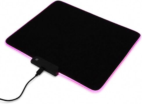 ciciglow RGB Gaming Mouse Mat Pad, 12 Light Modes USB Wired LED Gaming Mouse Mat, Nonslip Rubber and, 300x250x4mm, for, PC, Laptop, Desk in Kuwait