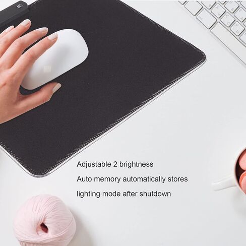 ciciglow RGB Gaming Mouse Mat Pad, 12 Light Modes USB Wired LED Gaming Mouse Mat, Nonslip Rubber and, 300x250x4mm, for, PC, Laptop, Desk in Kuwait