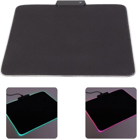 ciciglow RGB Gaming Mouse Mat Pad, 12 Light Modes USB Wired LED Gaming Mouse Mat, Nonslip Rubber and, 300x250x4mm, for, PC, Laptop, Desk in Kuwait