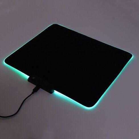 ciciglow RGB Gaming Mouse Mat Pad, 12 Light Modes USB Wired LED Gaming Mouse Mat, Nonslip Rubber and, 300x250x4mm, for, PC, Laptop, Desk in Kuwait