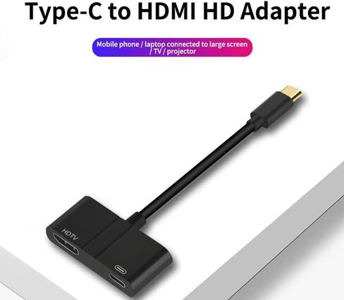 USB C to 4K HDMI Adapter PD Port TV Video Hub Compatible with Samsung Galaxy Tab S9/S8/S7 Plus 12.4", Type-C Charger Port Projector Converter in Kuwait