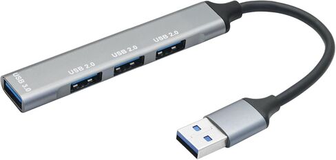 4 Port USB Hub with 3inch Cable, Supports USB 2.0/3.0 Aluminum Alloy Casing in Kuwait