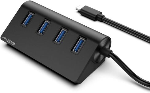 USB C Hub, 4-Port USB 3.0 Hub with USB-A Data Ports, Aluminum USB C to USB Adapter, Expand One USB-C Port into Four USB-A Ports for Laptop, MacBook, PC and Tablet in Kuwait