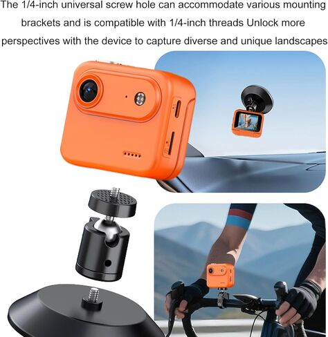 PUSOKEI 4K Action Camera, Vlogging Camera with 2 Inch Flip Screen, 143 Wide Angle Lens, Image Stabilization, 400mAh Battery, 1/4 Screw Mount, for Cycling and Action Sports (White) in Saudi Arabia