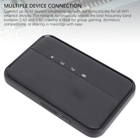 Fockety 5G Mobile WiFi Hotspot, High Speed 900Mbps Portable WiFi Device with 10000mAh Battery and 16 Connected Devices for Travel Business Dorm Entertainment in Kuwait